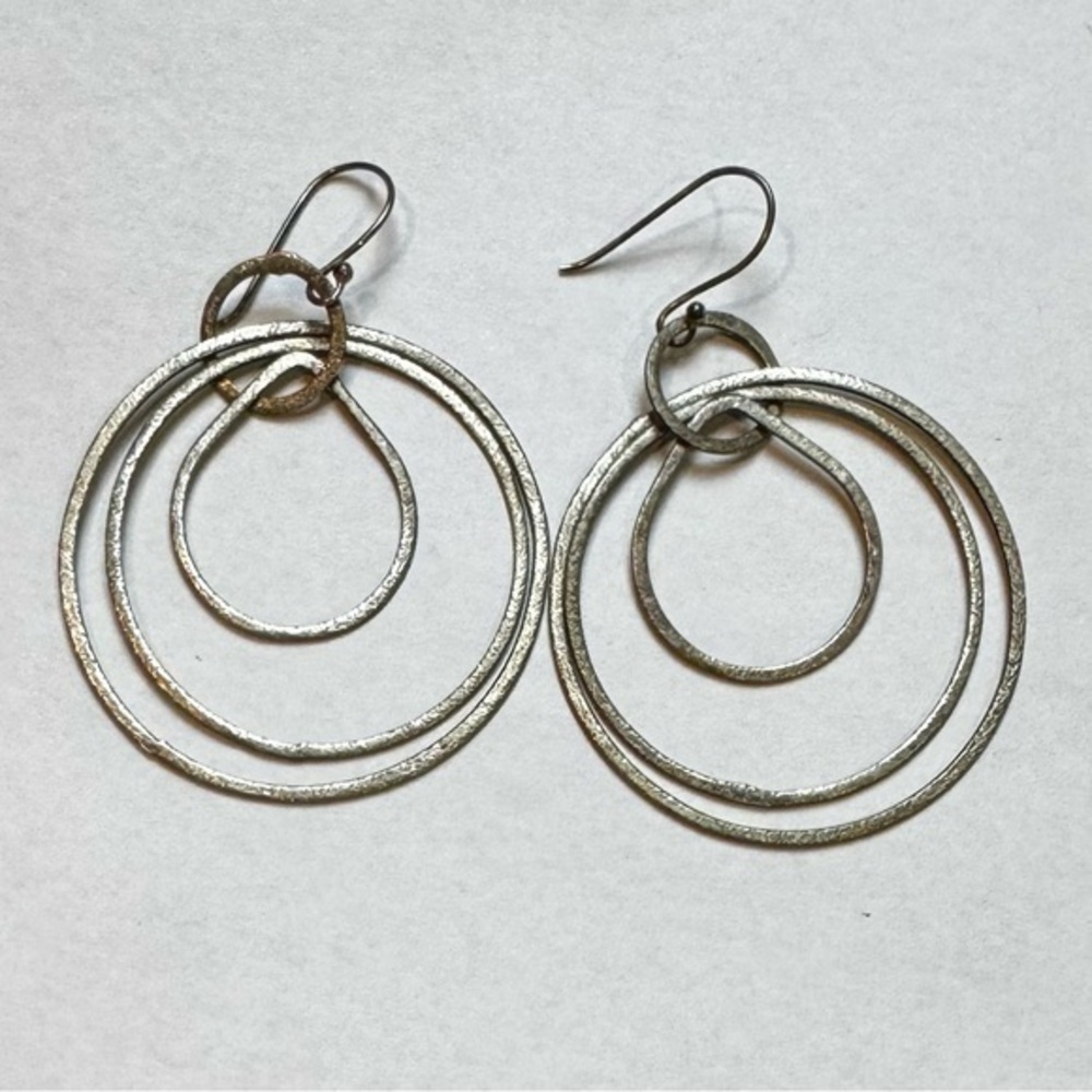 Stella & Dot Triple Hoop Dangle Earrings